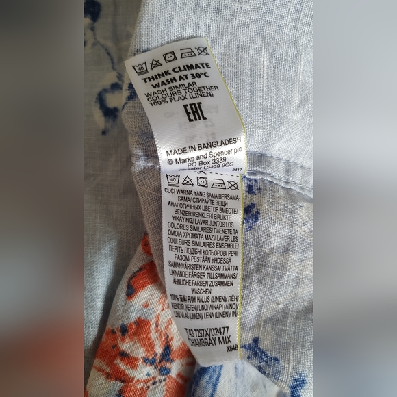 M&S Linen Button down Shirt - Picture 4 of 11